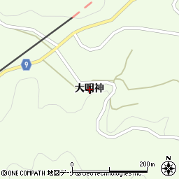 岩手県大船渡市三陸町綾里大明神周辺の地図