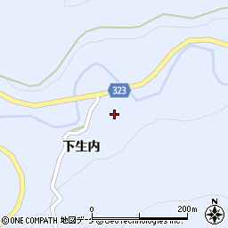 秋田県湯沢市皆瀬（下生内）周辺の地図