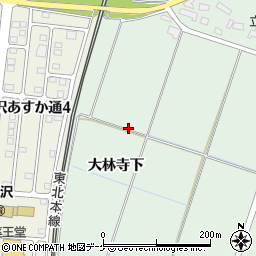 岩手県奥州市前沢大林寺下周辺の地図