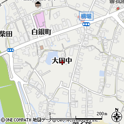 秋田県湯沢市横堀大田中周辺の地図