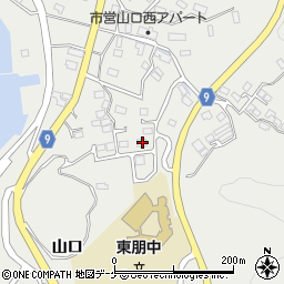 岩手県大船渡市赤崎町山口周辺の地図