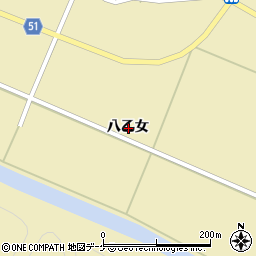秋田県湯沢市高松八乙女周辺の地図