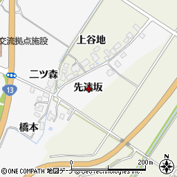 秋田県湯沢市小野先達坂周辺の地図