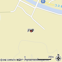 秋田県湯沢市高松戸平周辺の地図