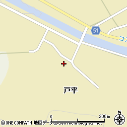 秋田県湯沢市高松戸平164周辺の地図