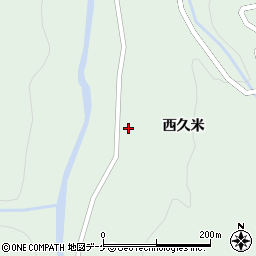 秋田県由利本荘市鳥海町上笹子西久米周辺の地図