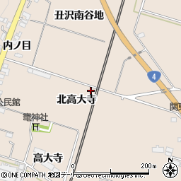 岩手県奥州市前沢古城北高大寺34-2周辺の地図