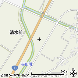 秋田県湯沢市桑崎清水前周辺の地図