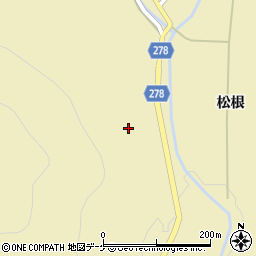 秋田県湯沢市上院内（松根）周辺の地図
