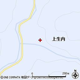 秋田県湯沢市皆瀬上生内周辺の地図