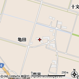 岩手県奥州市前沢古城亀田周辺の地図