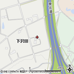 岩手県奥州市胆沢小山下沢田206周辺の地図