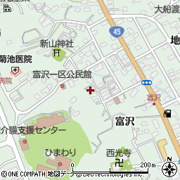 岩手県大船渡市大船渡町富沢35-4周辺の地図