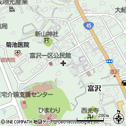 岩手県大船渡市大船渡町富沢35周辺の地図