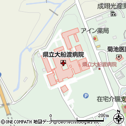 岩手県立大船渡病院周辺の地図