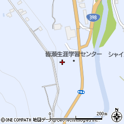 秋田県湯沢市皆瀬周辺の地図