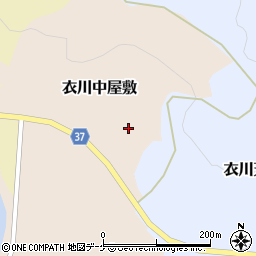 岩手県奥州市衣川中屋敷104周辺の地図