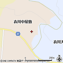 岩手県奥州市衣川中屋敷4周辺の地図