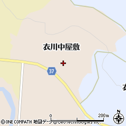 岩手県奥州市衣川中屋敷5周辺の地図