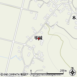 秋田県湯沢市桑崎平城周辺の地図