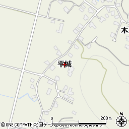 秋田県湯沢市桑崎（平城）周辺の地図