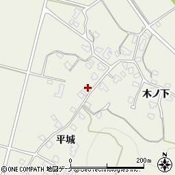 秋田県湯沢市桑崎平城113周辺の地図