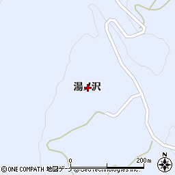 秋田県湯沢市皆瀬湯ノ沢周辺の地図