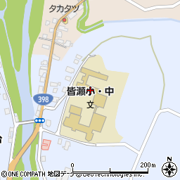 湯沢市立皆瀬中学校周辺の地図