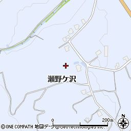 秋田県湯沢市皆瀬瀬野ケ沢周辺の地図