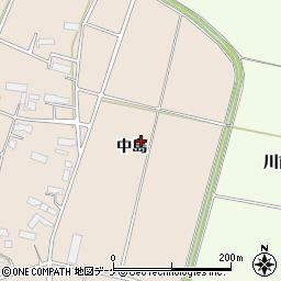 岩手県奥州市前沢古城中島周辺の地図