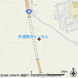 宇津の沢トンネル周辺の地図