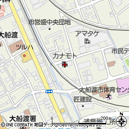 株式会社カナモト　大船渡営業所周辺の地図