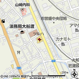 ツルハドラッグ大船渡店周辺の地図