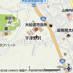 岩手県大船渡市盛町宇津野沢34周辺の地図