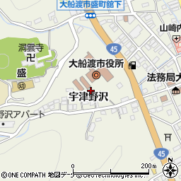 岩手県大船渡市盛町宇津野沢34-2周辺の地図