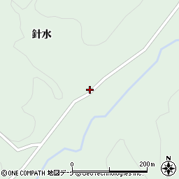 秋田県由利本荘市鳥海町上笹子針水17周辺の地図
