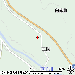 秋田県由利本荘市鳥海町上笹子向赤倉周辺の地図