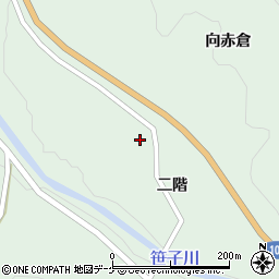 秋田県由利本荘市鳥海町上笹子（向赤倉）周辺の地図