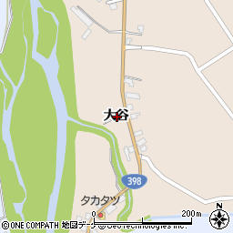 秋田県湯沢市稲庭町大谷周辺の地図