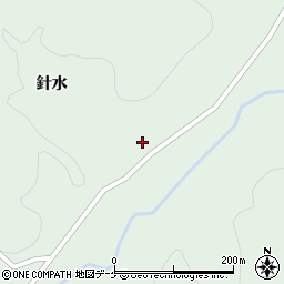 秋田県由利本荘市鳥海町上笹子針水18周辺の地図