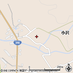秋田県湯沢市稲庭町小沢周辺の地図