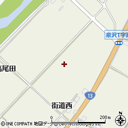 秋田県湯沢市桑崎内城周辺の地図