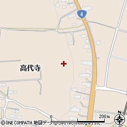 岩手県奥州市前沢古城高代寺周辺の地図