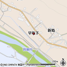 秋田県湯沢市稲庭町早坂下周辺の地図