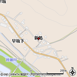 秋田県湯沢市稲庭町新処周辺の地図