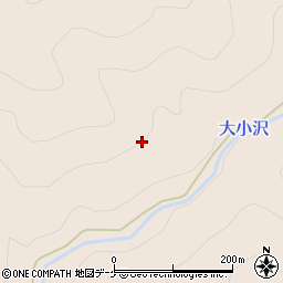 秋田県湯沢市稲庭町下大小沢周辺の地図