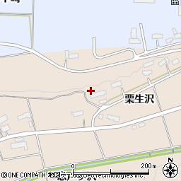岩手県奥州市前沢古城（栗生沢）周辺の地図