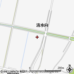 秋田県湯沢市泉沢（清水向）周辺の地図
