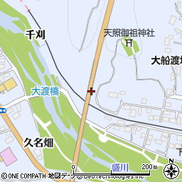 岩手県大船渡市猪川町周辺の地図