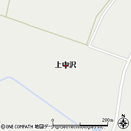 岩手県奥州市胆沢小山上中沢周辺の地図